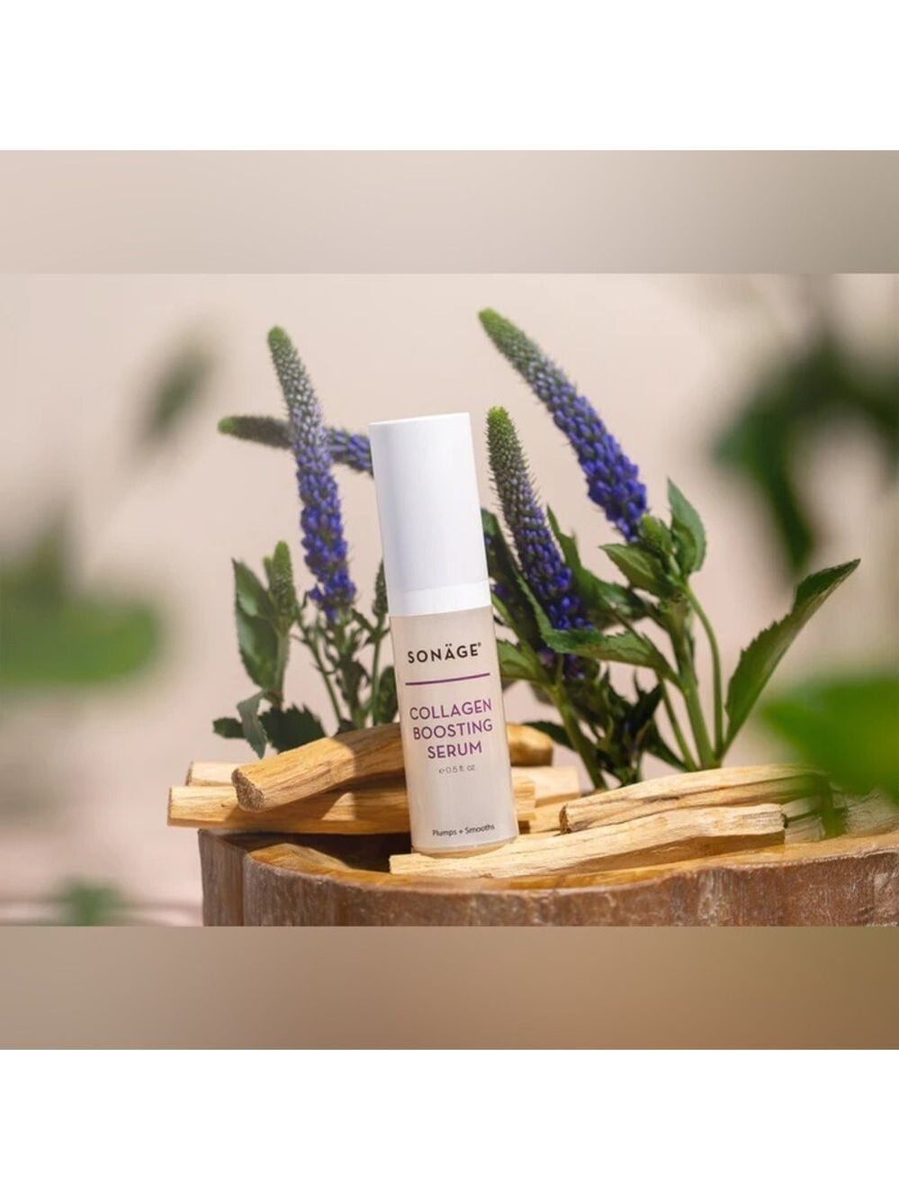 NIB Sonage Collagen Boosting Serum Plumps + Smooths - Vegan Collagen